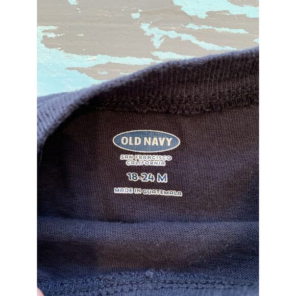 18-24 Months Old Navy Boys Long Sleeve Navy Blue Tshirt "best bro ever." - Picture 5 of 7